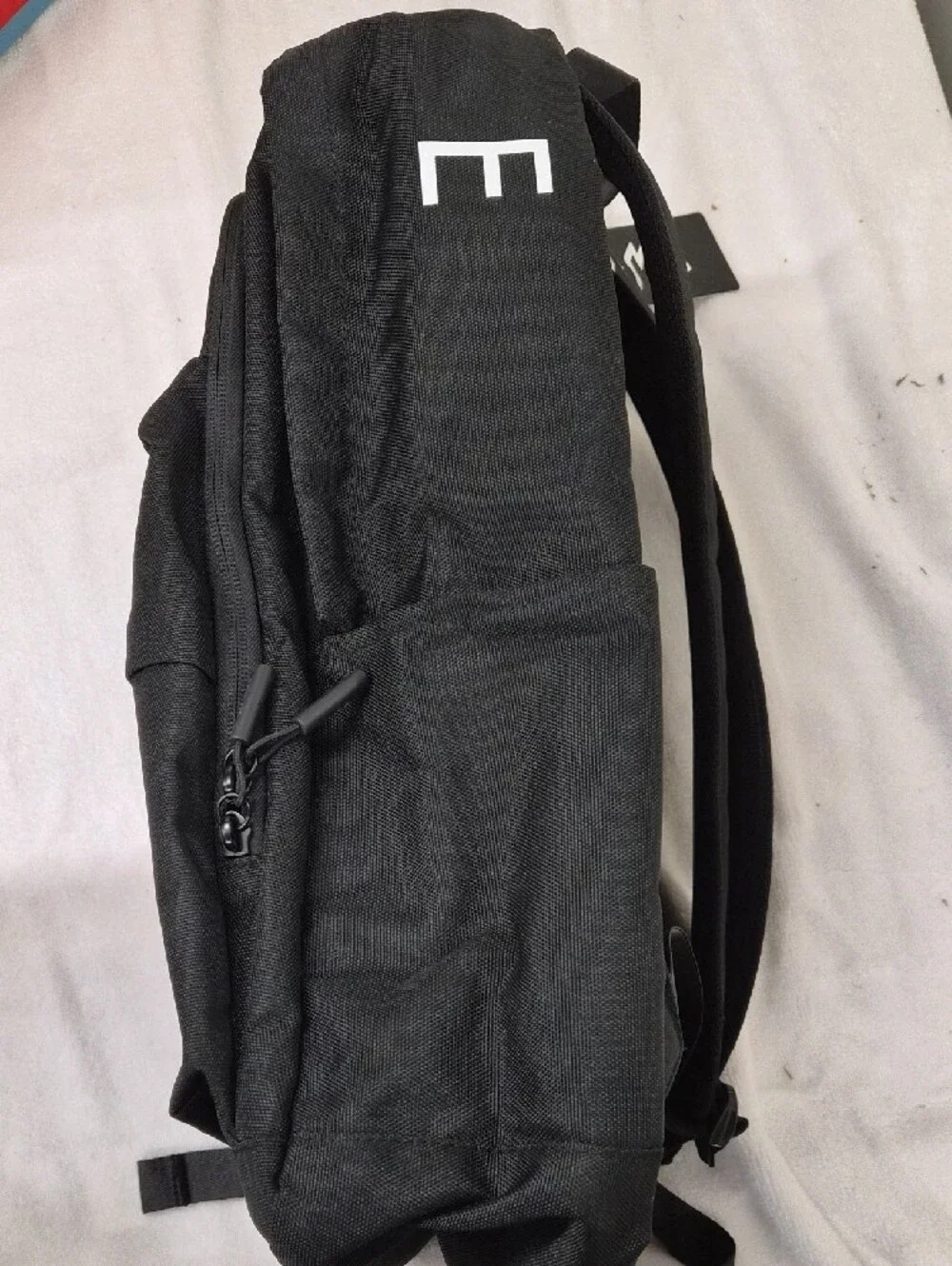Nike Black Backpack with White and Red Accents